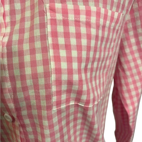 Barbicore Pink Gingham  Button Down Shirt - Picture 2 of 7